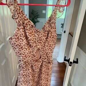 Floral Cocktail dress with cutout